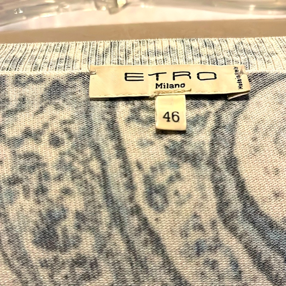 Vintage ETRO Paisley silk knit